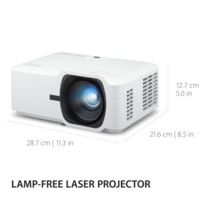 ViewSonic LS740HD 5000 Lumens 1080p Laser Projector with 1.3x Optical Zoom, H/V Keystone, 4 Corner Adjustment, and 360 Degrees Projection for Auditorium, Conference Room and Education