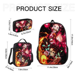 LOBOYA 17 Inch Laptop Backpack Fashion Durable Hiking Backpack Lightweight Anime Casual Daypack for Adult Fan Gifts