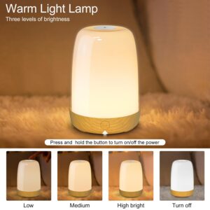 Dremkit Night Light,Nursery Night Light for Baby,Rechargeable Kids Nightlight,Touch Night Lamp for Breastfeeding,Newborn and Toddlers Bedrooms,Wood Grain