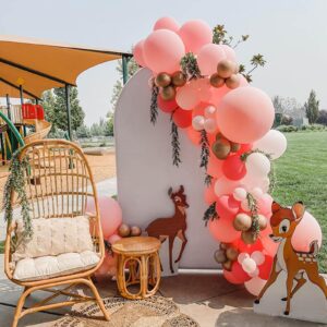 6.6 FT Arch Backdrop Cover 2 Sided Color Chiara Backdrop Cover with Zipper Spandex Fitted Round Top Wedding Arch Stand Covers High Elasticity Arch Cover Backdrop Fabric for Baby Shower Birthday Party