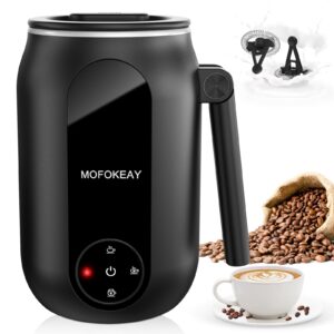 mofokeay upgraded milk frother and steamer, frother for coffee, 4-in-1 automatic hot and cold foam maker, electric milk steamer, auto shut-off frother for latte, cappuccinos, macchiato & hot chocolate