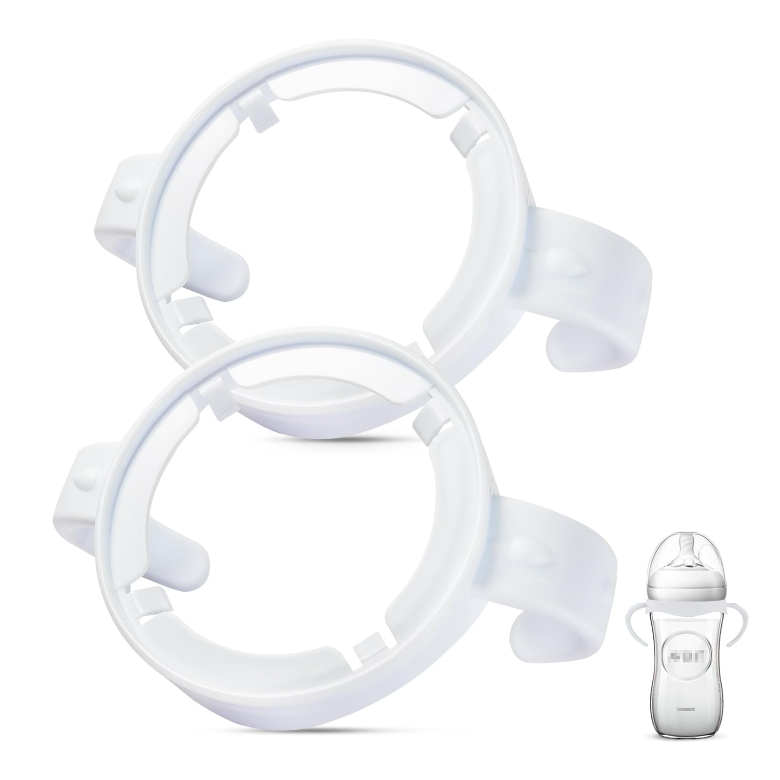 Baby Bottle Handles for Philips Avent Natural Baby Bottles, Compatible Avent Bottle Holder, 2 Count