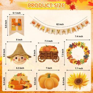 Fall Party Decorations Supplies Fall Decorations for Office Home Classroom Happy Fall Banner Hanging Streams Autumn Thanksgiving Decorations for Fireplace Porch Wall