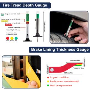 URMECCH Engine Splash Guards Fender Liner for Toyota Tacoma 2005-2023 Mud Flaps Front 4PC Set with 20 Clips, Tire Tread Depth Gauge, Brake Lining Tester