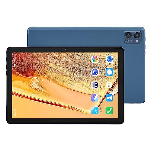 Airshi Gaming Tablet Office Tablet US Plug 100‑240V 12GB RAM 256GB ROM Dual Camera for School (Dark Blue)