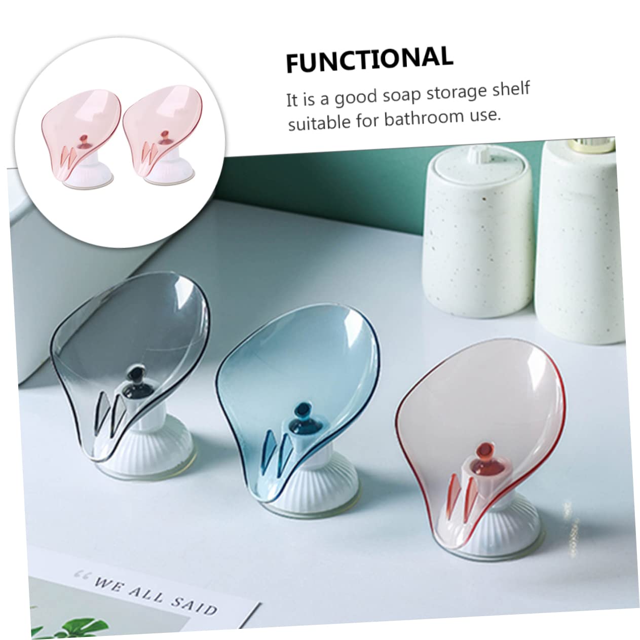 FELTECHELECTR 2pcs Soap Box Makeup Egg Organizer Wall Soap Dispenser Bracket Bathroom Soap Wall Soap Dispenser Tray Soap Drain Saver Shower Sponge Dish Spray to Rotate Plastic Storage Box