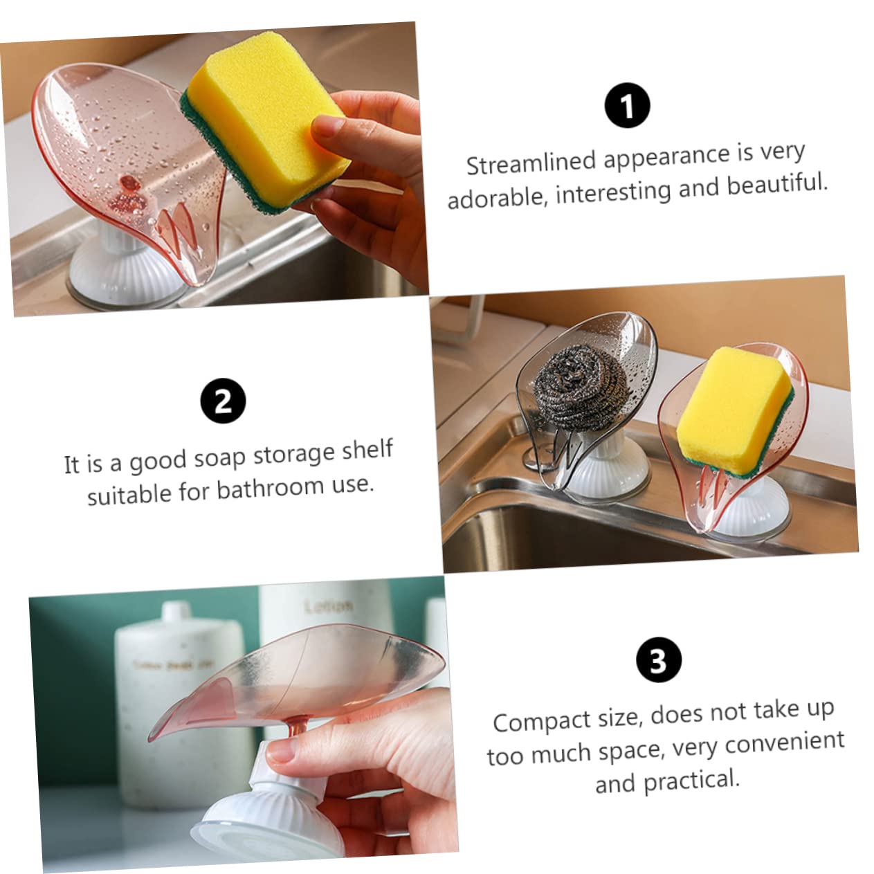 FELTECHELECTR 2pcs Soap Box Makeup Egg Organizer Wall Soap Dispenser Bracket Bathroom Soap Wall Soap Dispenser Tray Soap Drain Saver Shower Sponge Dish Spray to Rotate Plastic Storage Box