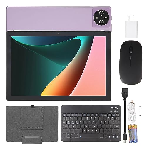 HEEPDD Business Tablet, 10.1 Inch Aluminum Alloy Office Tablet LCD Octa Core CPU with Keyboard and Mouse for Travel (US Plug)