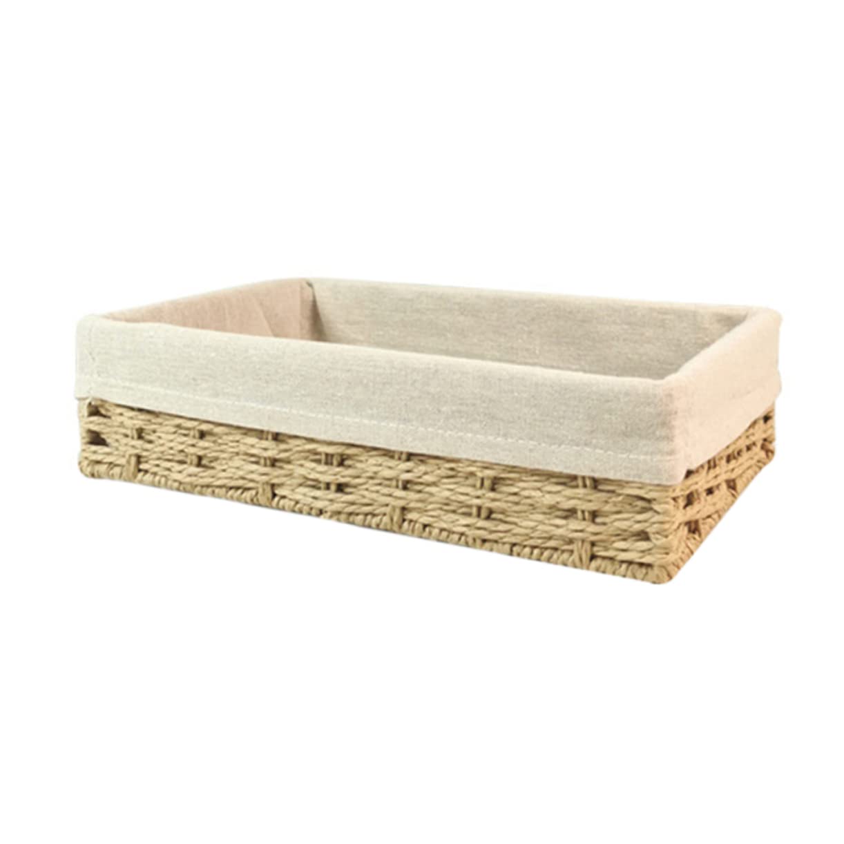 Abaodam Storage Basket Bread Serving Basket Rattan Rectangular Wicker Basket Vanity Organizer Tray Woven Serving Basket Sundries Storage Organizer Rectangle Toilet Paper Cloth