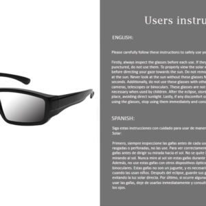 Premium Plastic Eclipse Viewing Glasses - ISO 12312-2 Compliant, AAS Recognized For Safe Sun Viewing of April 8, 2024 Total Solar Eclipse in USA