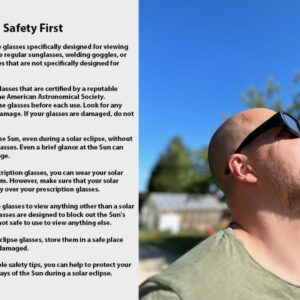 Premium Plastic Eclipse Viewing Glasses - ISO 12312-2 Compliant, AAS Recognized For Safe Sun Viewing of April 8, 2024 Total Solar Eclipse in USA