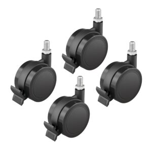 vari caster wheels for electric standind desk, easy installation and 360-degree movement (set of 4)