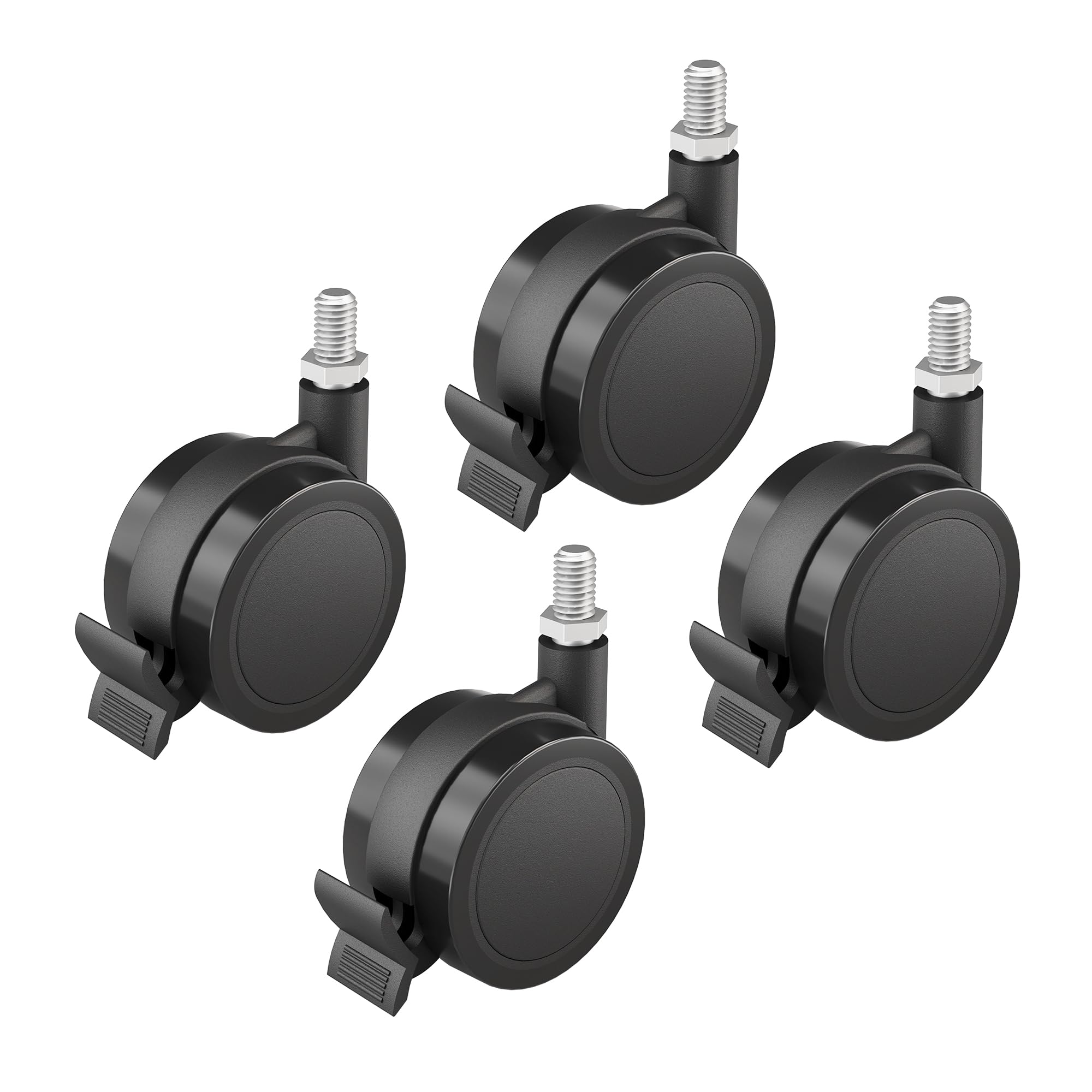 Vari Caster Wheels for Electric Standind Desk, Easy Installation and 360-Degree Movement (Set of 4)