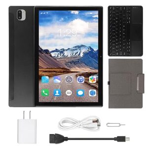 HEEPDD 10.1 Inch Tablet Keyboard 2 in 1 Tablet PC 5G WiFi 100-240V Octa Core CPU 128GB Expandable 4G LTE for Work (US Plug)