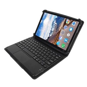 HEEPDD 10.1 Inch Tablet Keyboard 2 in 1 Tablet PC 5G WiFi 100-240V Octa Core CPU 128GB Expandable 4G LTE for Work (US Plug)