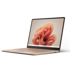 microsoft surface laptop go 3 (2023) - 12.4" touchscreen, thin & lightweight, intel core i5, 8gb ram, 256gb ssd ssd, with windows 11, sandstone color copilot