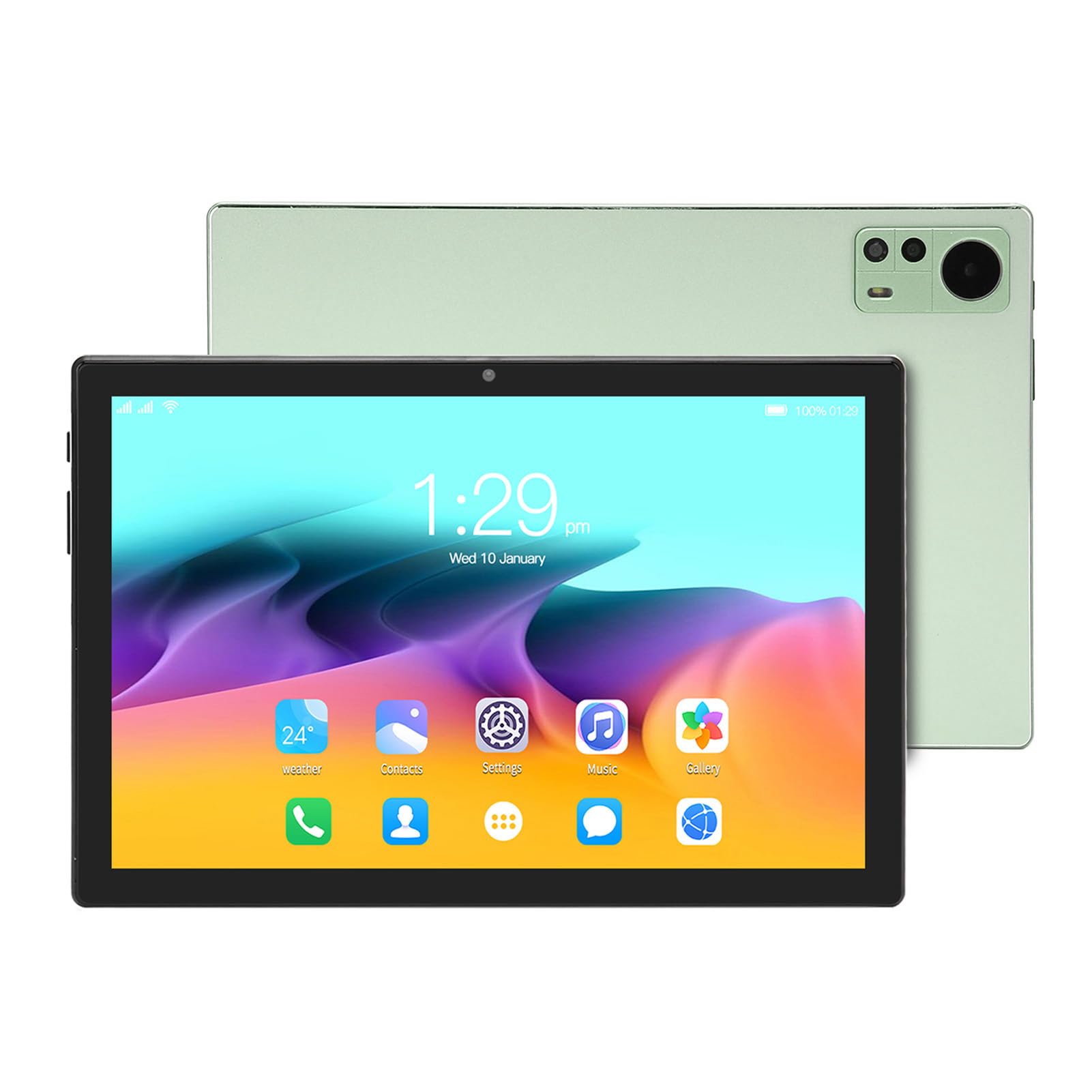 BROLEO Tablet Computer, Tab M10 3200x1440 8MP 13MP 10.1 Inch Tablet PC 8800mAh for Android 11 for Work (Green)