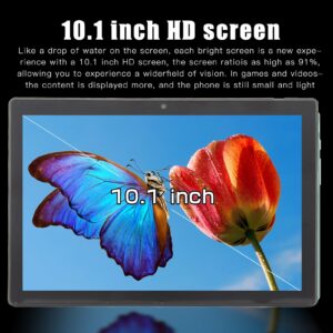 HEEPDD 2 in 1 Tablet 10.1 Inch Tablet 5.0 100-240V 2.4G 5G WiFi 7000mAh 8G 256G 8 Core CPU with Keyboard for Android 12 for Office (US Plug)