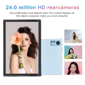 HEEPDD 2 in 1 Tablet 10.1 Inch 5.0 100-240V Rear Octa Core Processor 16MP 8GB RAM 256 ROM Blue 2 in 1 Tablet for Android 12 for Entertainment for Work (US Plug)