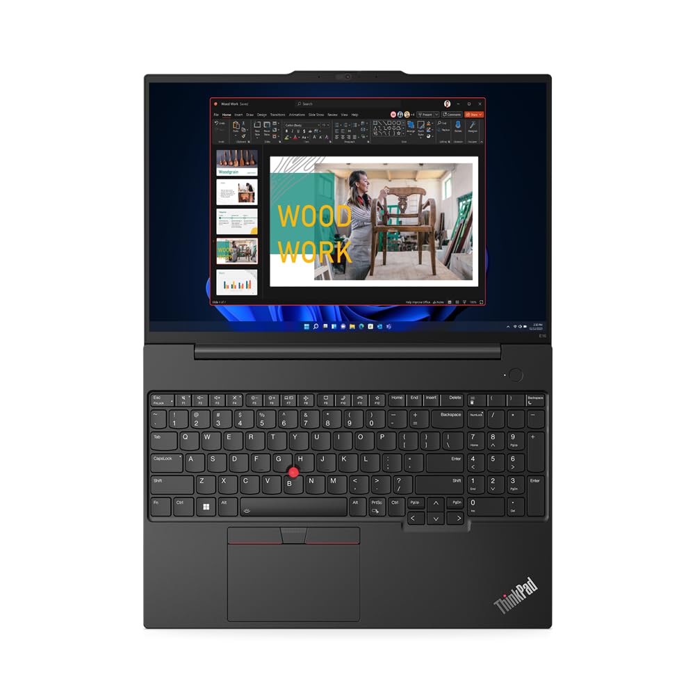 Lenovo 2023 Newest ThinkPad E16 Gen 1 Business,16/inch WUXGA IPS Display 300 nits,Hex-Core AMD Ryzen 5 7530U(Up to4.5GHz),16GB RAM,256GB NVMe SSD,Webcam,WiFi,Win 11 Pro,w/MarxsolCables Graphite Black