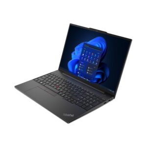 Lenovo 2023 Newest ThinkPad E16 Gen 1 Business,16/inch WUXGA IPS Display 300 nits,Hex-Core AMD Ryzen 5 7530U(Up to4.5GHz),16GB RAM,256GB NVMe SSD,Webcam,WiFi,Win 11 Pro,w/MarxsolCables Graphite Black