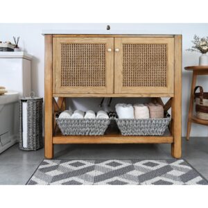 GRANNY SAYS Bundle of 2-Pack Wicker Baskets for Organizing & 2-Pack Wicker Shelf Storage Baskets