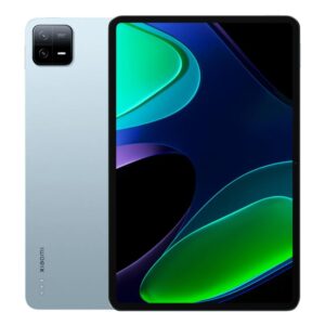 xiaomi pad 6 wifi version 11 inches 144hz 8840mah bluetooth 5.2 four speakers dolby atmos 13 mp camera + fast car 51w charger bundle (128gb + 6gb, mist blue)