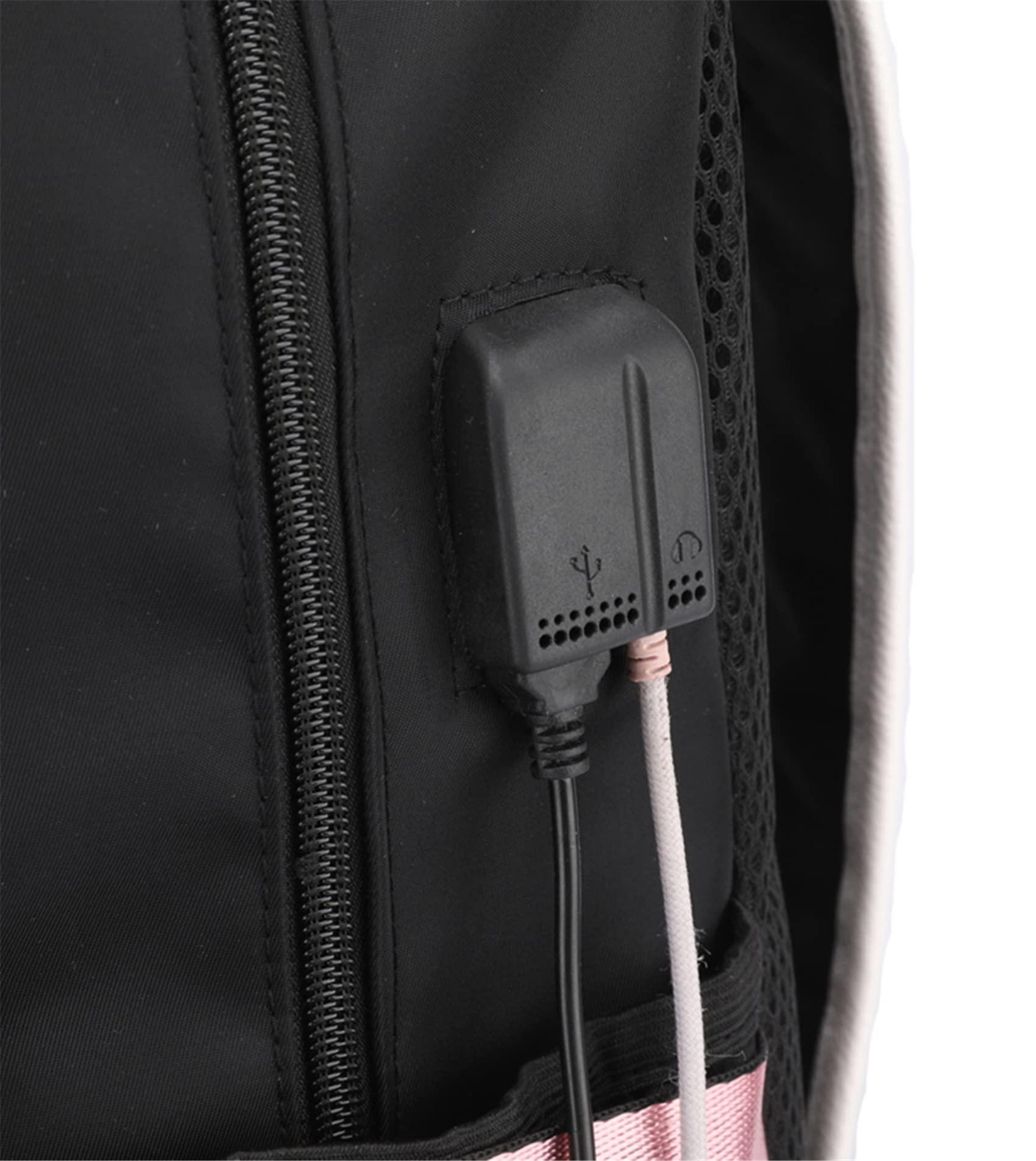 UMocan Bookbag with USB Charger Port Casual Laptop Bag Anime Graphic Travel Daypack