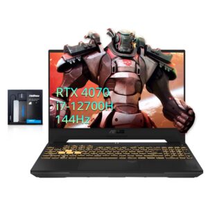 Asus TUF F15 15.6inches FHD Gaming Laptop, Intel Core i7-12700H, NVIDIA GeForce RTX 4070, 64GB RAM, 2TB SSD, RGB Keyboard, Numpad, Smart AMP Audio, Wi-Fi 6, Gray, Win 11 Pro, 32GB USB Card