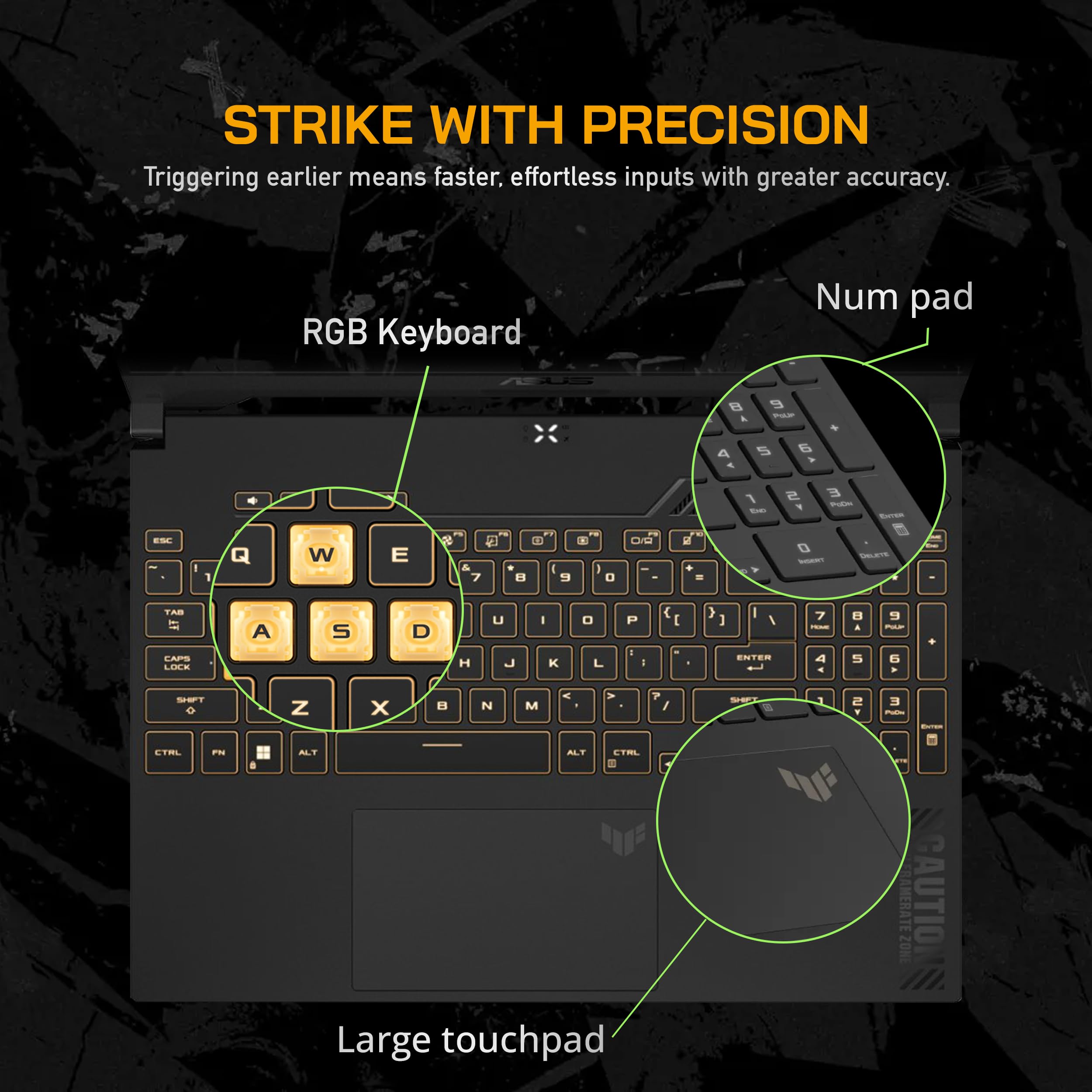 Asus TUF F15 15.6inches FHD Gaming Laptop, Intel Core i7-12700H, NVIDIA GeForce RTX 4070, 64GB RAM, 2TB SSD, RGB Keyboard, Numpad, Smart AMP Audio, Wi-Fi 6, Gray, Win 11 Pro, 32GB USB Card