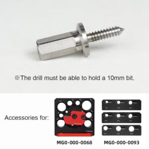 Toolcool Dowel Maker Accessories Stock Holder Screw Nail Drill Adapter Use to Attach Stock to The Drill