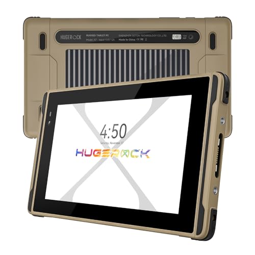Hugerock X7 Rugged Tablet 7 inch, 2600nit Sunlight Readable, 8+128GB Android 13 Waterproof Tablets for Outdoor Moto Drone Camera Monitor