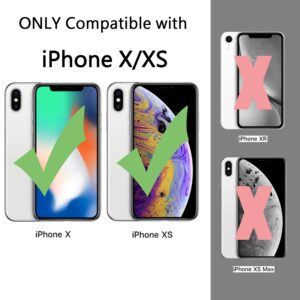 TENOC Phone Case Compatible with iPhone X & iPhone Xs, Clear Case Non-Yellowing Protective Bumper Hard Back Cover for 5.8 Inch