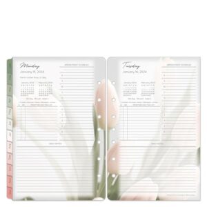 franklincovey - blooms one page per day ring-bound planner (classic, jan 2024 - dec 2024)