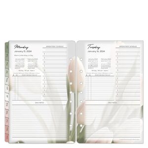 FranklinCovey - Blooms One Page Per Day Ring-Bound Planner (Classic, Jan 2024 - Dec 2024)