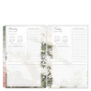 FranklinCovey - Blooms One Page Per Day Ring-Bound Planner (Classic, Jan 2024 - Dec 2024)