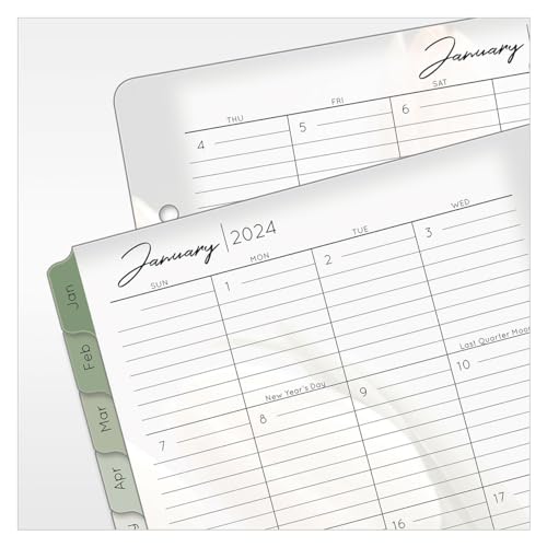 FranklinCovey - Blooms One Page Per Day Ring-Bound Planner (Classic, Jan 2024 - Dec 2024)