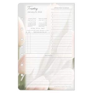 FranklinCovey - Blooms One Page Per Day Ring-Bound Planner (Classic, Jan 2024 - Dec 2024)