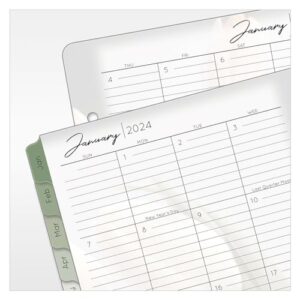 FranklinCovey - Blooms Two Page Per Day Ring-Bound Planner (Classic, Jan 2024 - Dec 2024)