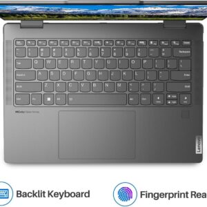 Lenovo 2023 Newest Yoga 7i 2-in-1 Laptop, 14" 2.2K IPS Touchscreen, Intel Core i7-1355U(10 core), 16GB RAM, 1TB SSD, Intel Iris Xe Graphics, Backlit Keyboard, Wi-Fi 6E, Windows 11 Home, Storm Grey