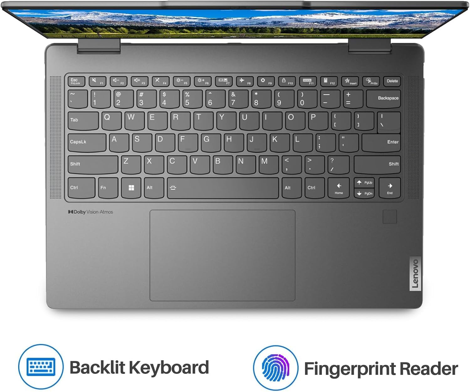 Lenovo 2023 Newest Yoga 7i 2-in-1 Laptop, 14" 2.2K IPS Touchscreen, Intel Core i7-1355U(10 core), 16GB RAM, 1TB SSD, Intel Iris Xe Graphics, Backlit Keyboard, Wi-Fi 6E, Windows 11 Home, Storm Grey