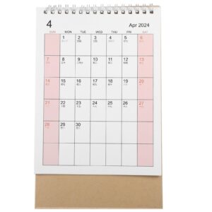 abaodam 2024 desk calendar small calendar stand up table calendar easel calendar memo daily flip calendar daily schedule small and fresh small desk calendar paper office