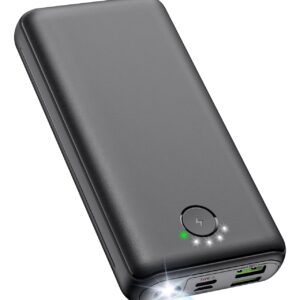 Portable Charger Power Bank 30000mAh - USB C 22.5W Fast Charging External Battery Pack Charging Bank PD QC4.0 with Flashlight 3 Outputs & 2 Inputs Phone Charger for iPhone Samsung Galaxy iPad etc