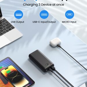 Portable Charger Power Bank 30000mAh - USB C 22.5W Fast Charging External Battery Pack Charging Bank PD QC4.0 with Flashlight 3 Outputs & 2 Inputs Phone Charger for iPhone Samsung Galaxy iPad etc