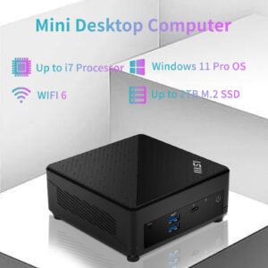 MSI Cubi B0A8 Premium Compact Desktop - 12th Gen Intel i7-1255U Processor, 32GB RAM, 1TB SSD, Wi-Fi 6, Windows 11 Pro, Support 4K@60Hz Triple Display for Home/Office/Gaming