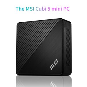 MSI Cubi B0A8 Premium Compact Desktop - 12th Gen Intel i7-1255U Processor, 32GB RAM, 1TB SSD, Wi-Fi 6, Windows 11 Pro, Support 4K@60Hz Triple Display for Home/Office/Gaming