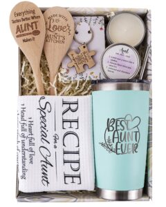 elemenu aunt gifts - gifts for aunt from niece, nephew - mother's day, christmas, birthday gift baskets for aunt, tia, auntie - new aunt, aunt announcement gifts