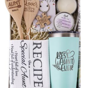 ELEMENU Aunt Gifts - Gifts For Aunt From Niece, Nephew - Mother's Day, Christmas, Birthday Gift Baskets For Aunt, Tia, Auntie - New Aunt, Aunt Announcement Gifts