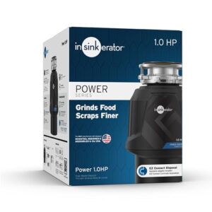 InSinkErator Power 1HP, 1 HP Garbage Disposal, Power Series EZ Connect Continuous Feed Food Waste Disposer, Black