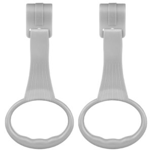 ibasenice Baby Pull up Rings, Baby Standing Walker Crib Tool Ring Pair of Universal Ring Baby playpen Crib Hook Baby Toy Bed Ring Help Baby Stand Ring Walking Training Tool Gray